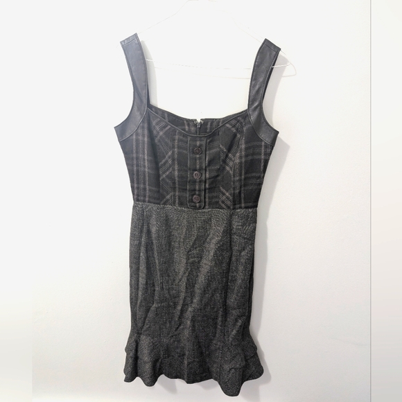 Bebe Sexy Plaid Wool Dress - US Size 6 - Picture 2 of 8